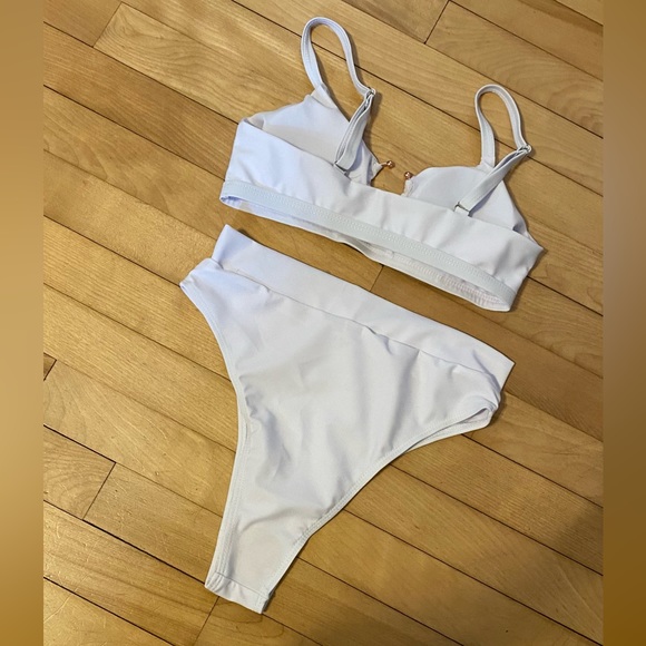 NWT High Waisted White Bikini - Picture 2 of 4